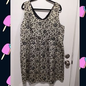 BB Dakota Size 18 Black and Gold Floral Dress